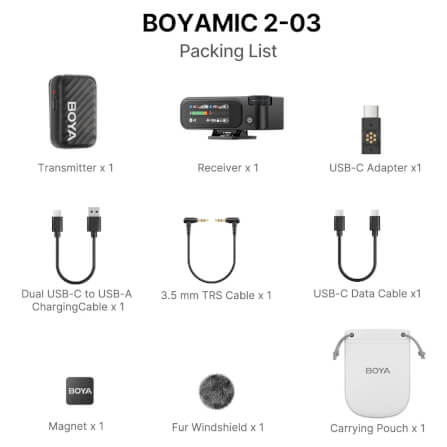 ไมโครโฟนไร้สาย BOYA MICROPHONE BOYAMIC 2-03_1